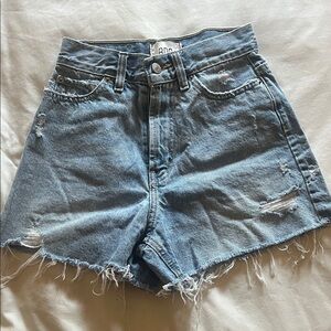 BDG Light Blue Distressed Jean Shorts
